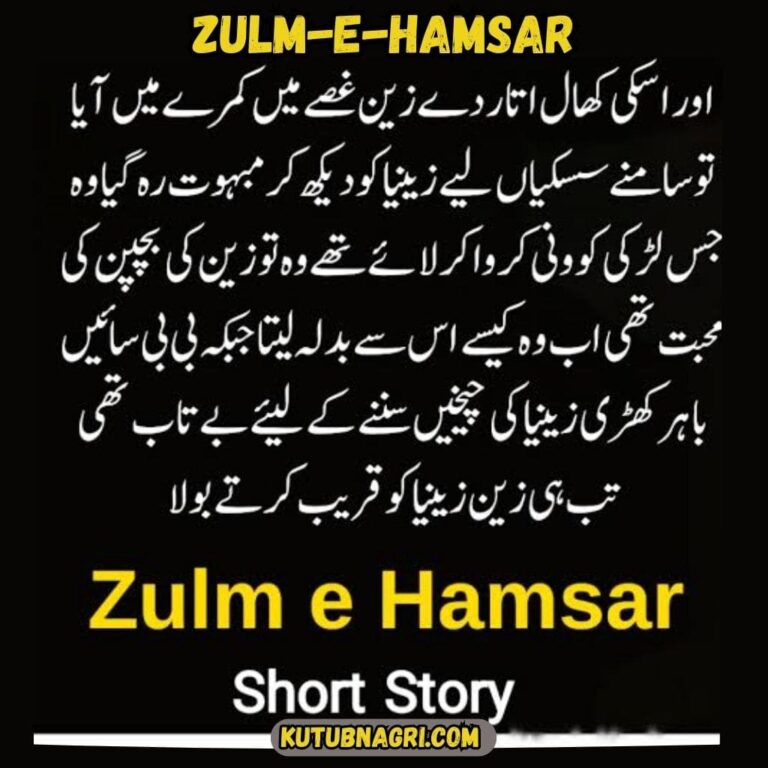 Zulm-e-Hamsar novel